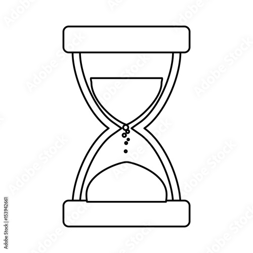 Hourglass time instrument icon vector illustration graphic design