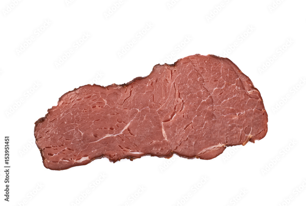 Single slice of a ham meat