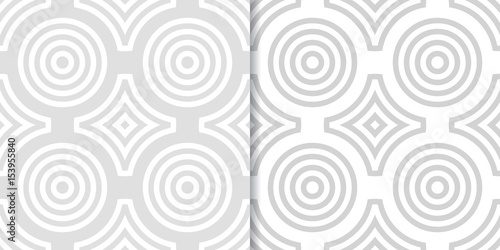 Geometric round shape seamless pattern.