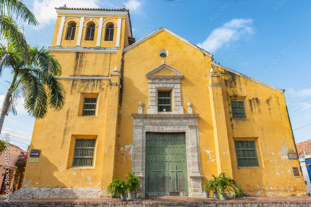 Iglesia de la Santísima Trinidad in Plaza de la Trinidad in Getsemani,  Cartagena, Colombia. Stock Photo | Adobe Stock
