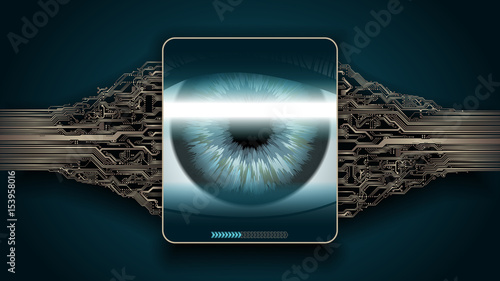 The scanning system of the retina, biometric security devices