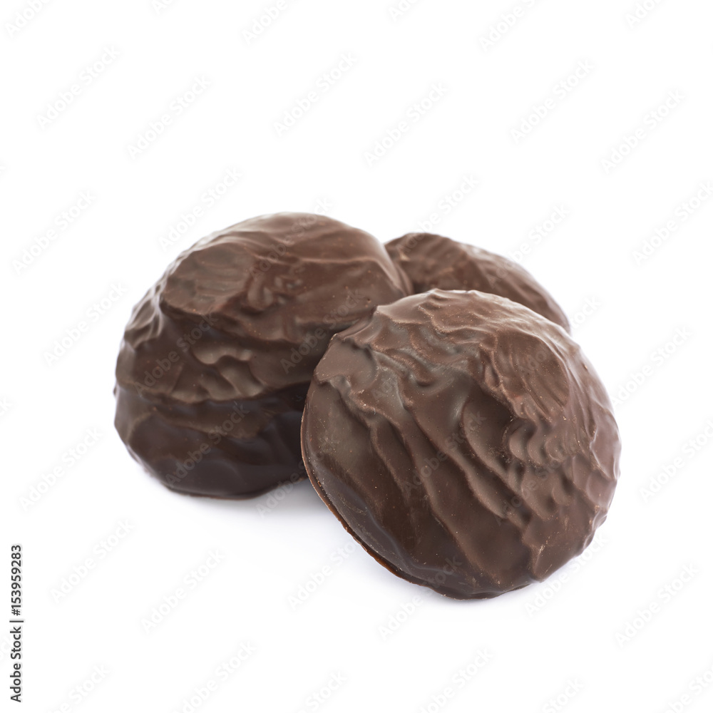 Marshmallow covered in chocolate isolated Marshmallow covered in chocolate isolated