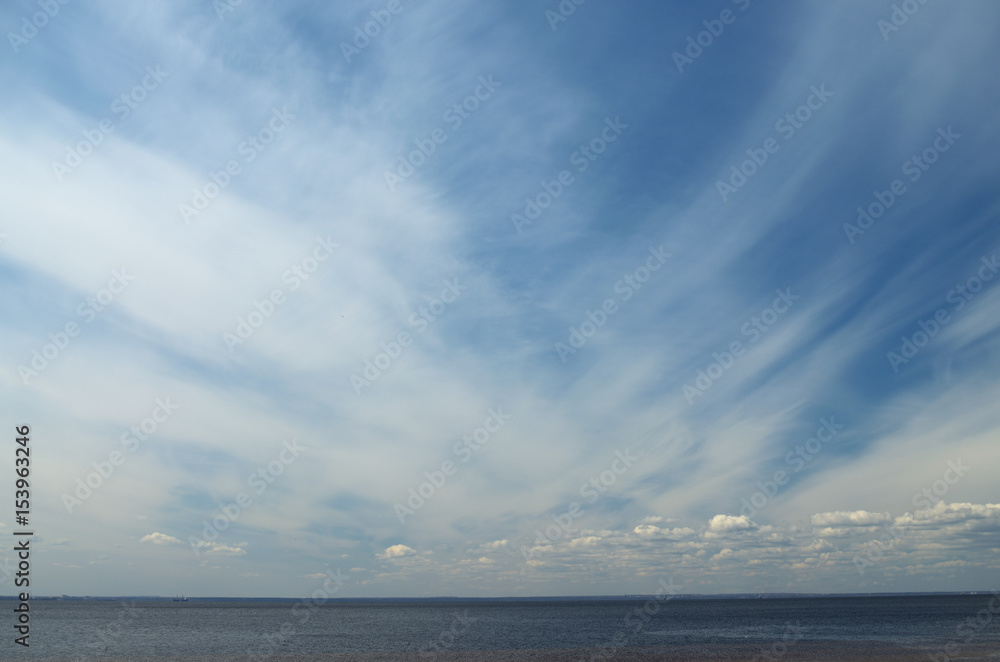 Blue sky with clouds background Blue sky with clouds background