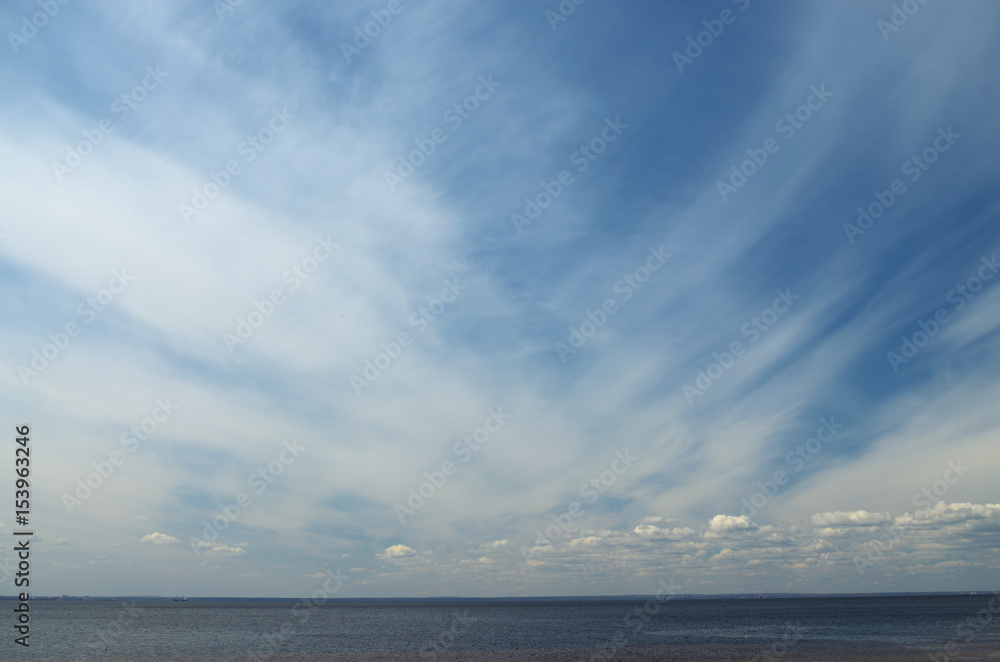 Blue sky with clouds background