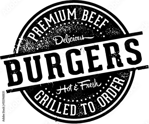 Vintage Burgers Restaurant Sign