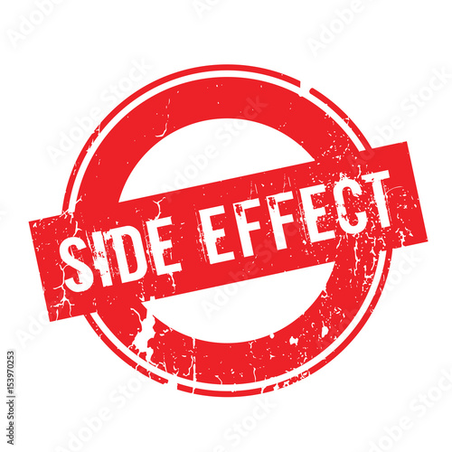 Side Effect rubber stamp. Grunge design with dust scratches. Effects can be easily removed for a clean, crisp look. Color is easily changed.