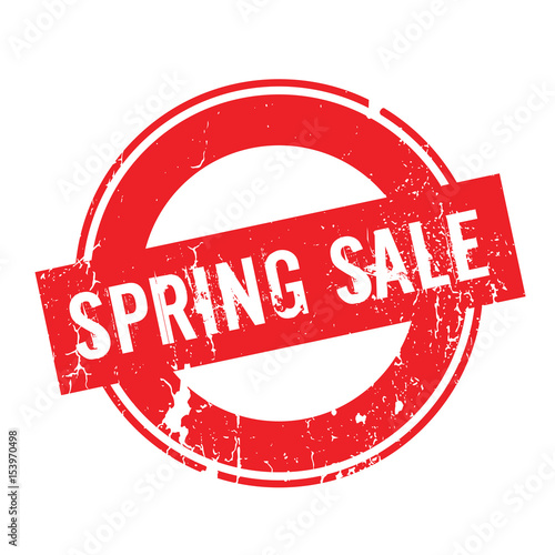 Spring Sale rubber stamp. Grunge design with dust scratches. Effects can be easily removed for a clean, crisp look. Color is easily changed.