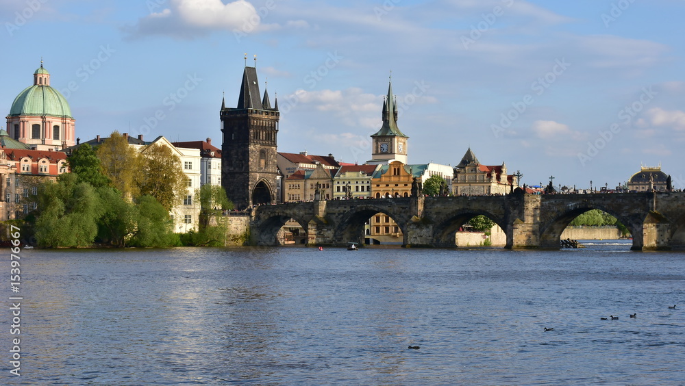 Prague capital city historic buildings
