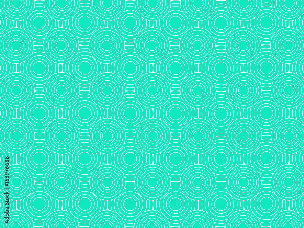 Bright blue and white circles pattern texture background