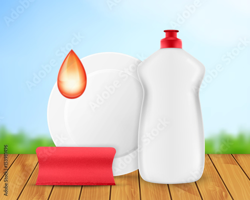 Dishwashing liquid bottle