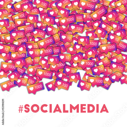 #socialmedia. Social media icons in abstract shape background with gradient counter. #socialmedia concept in good-looking vector illustration.