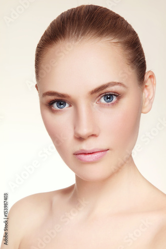 Young beautiful girl with clean make-up