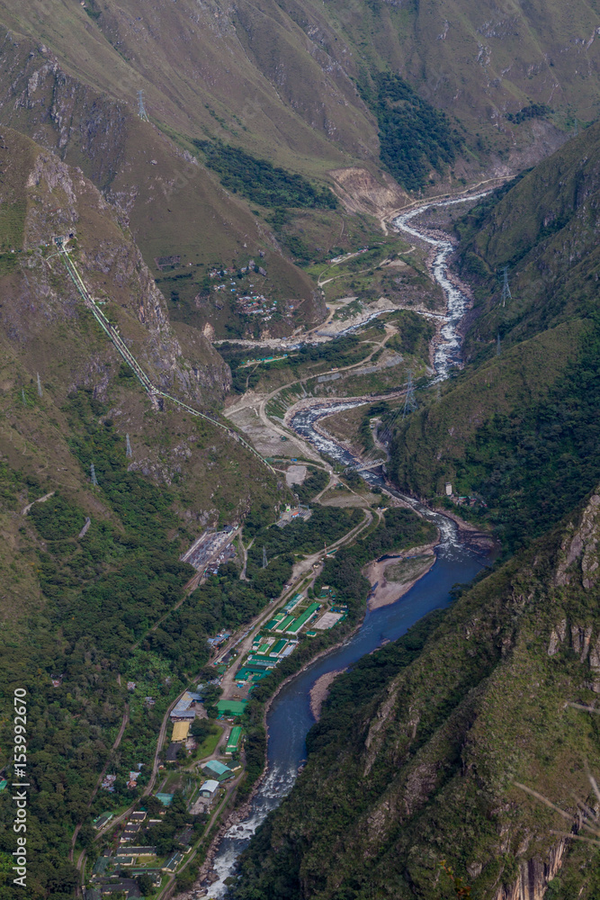 Hydroelectric station in Urubamba river valley, Peru