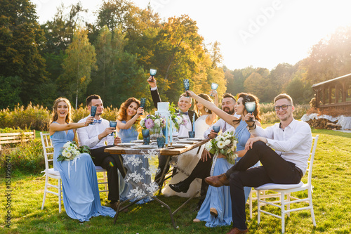 Photography The newmarried couple and guests