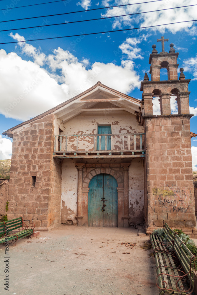 Church in Maras village, Sacred Valley, Peru