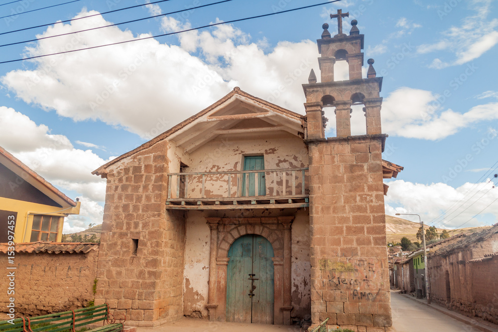 Church in Maras village, Sacred Valley, Peru