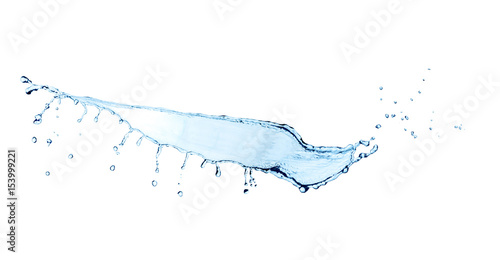 Water wave on white background.