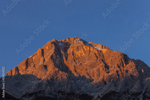 Sunset at Antelao top, Dolomites