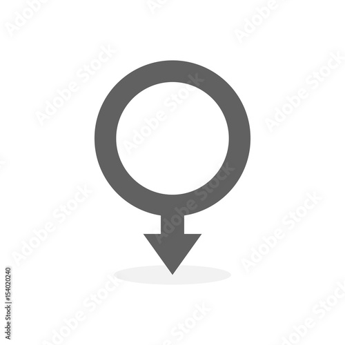 Gray Map Marker and pin vector illustration