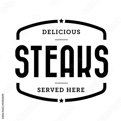 Delicious Steaks vintage stamp
