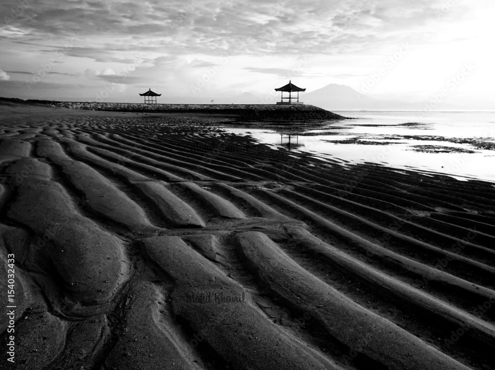 Sand texture at Karang Sanur Beach, Bali. Indonesia.