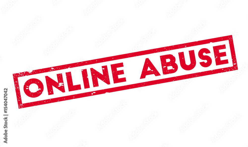 Online Abuse rubber stamp. Grunge design with dust scratches. Effects can be easily removed for a clean, crisp look. Color is easily changed. Online Abuse rubber stamp. Grunge design with dust scratches. Effects can be easily removed for a clean, crisp look. Color is easily changed.