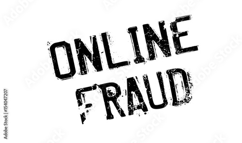 Online Fraud rubber stamp. Grunge design with dust scratches. Effects can be easily removed for a clean, crisp look. Color is easily changed.