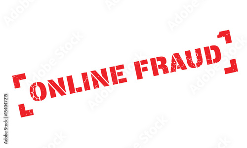 Online Fraud rubber stamp. Grunge design with dust scratches. Effects can be easily removed for a clean, crisp look. Color is easily changed.
