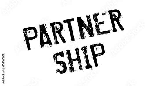 Partner Ship rubber stamp. Grunge design with dust scratches. Effects can be easily removed for a clean, crisp look. Color is easily changed.