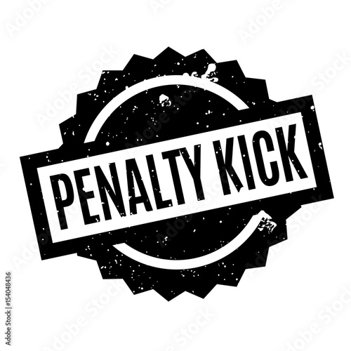 Penalty Kick rubber stamp. Grunge design with dust scratches. Effects can be easily removed for a clean, crisp look. Color is easily changed.