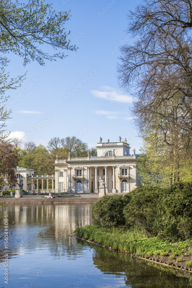 Palace on Water in Lazienki Park in Warsaw