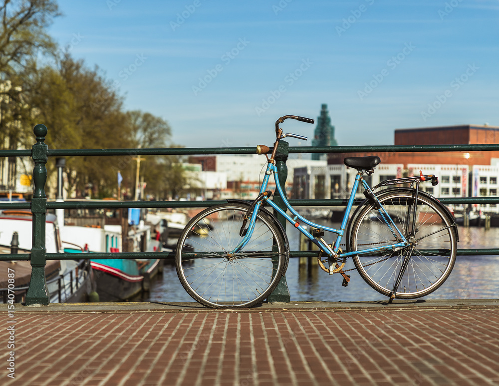 Biking in Amsterdam...