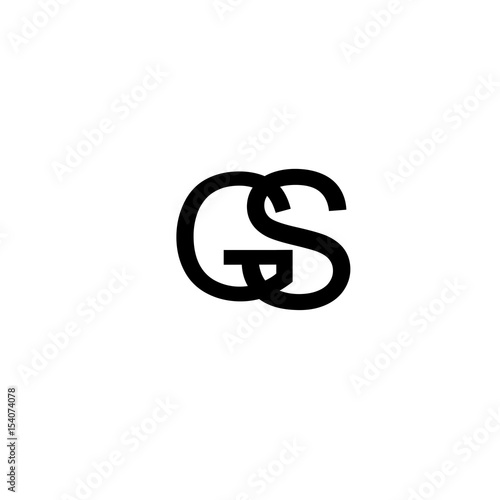 letter GS logo vector