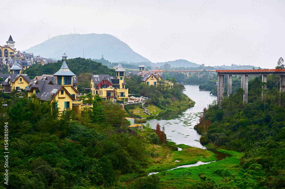 Fototapeta premium The small town scenery