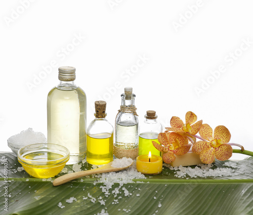 Spa set on banana leaf 