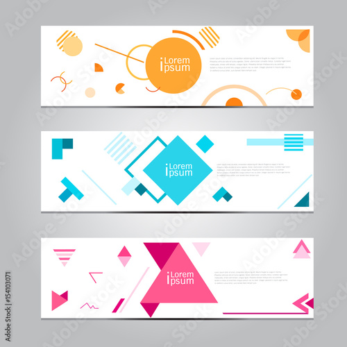 Vector abstract design banner web template.