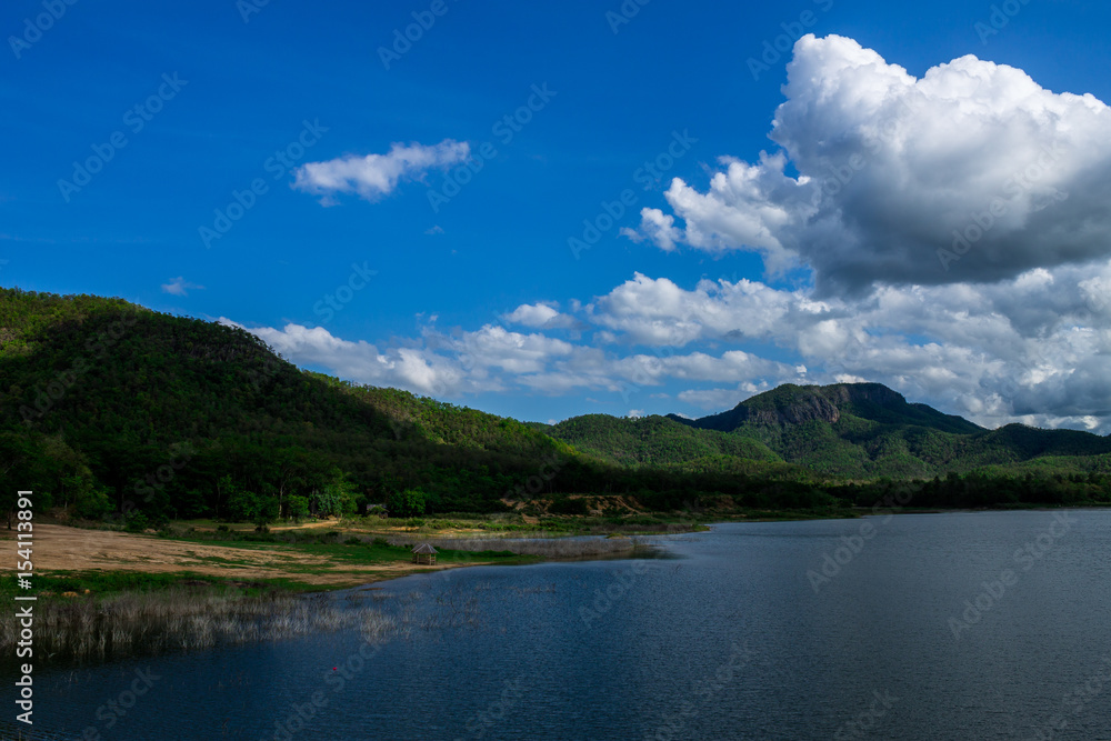 Reserved water at irrigation dam