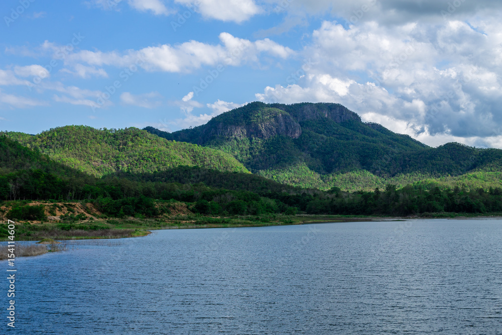 Reserved water at irrigation dam