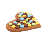 Heart shaped cookie isolated