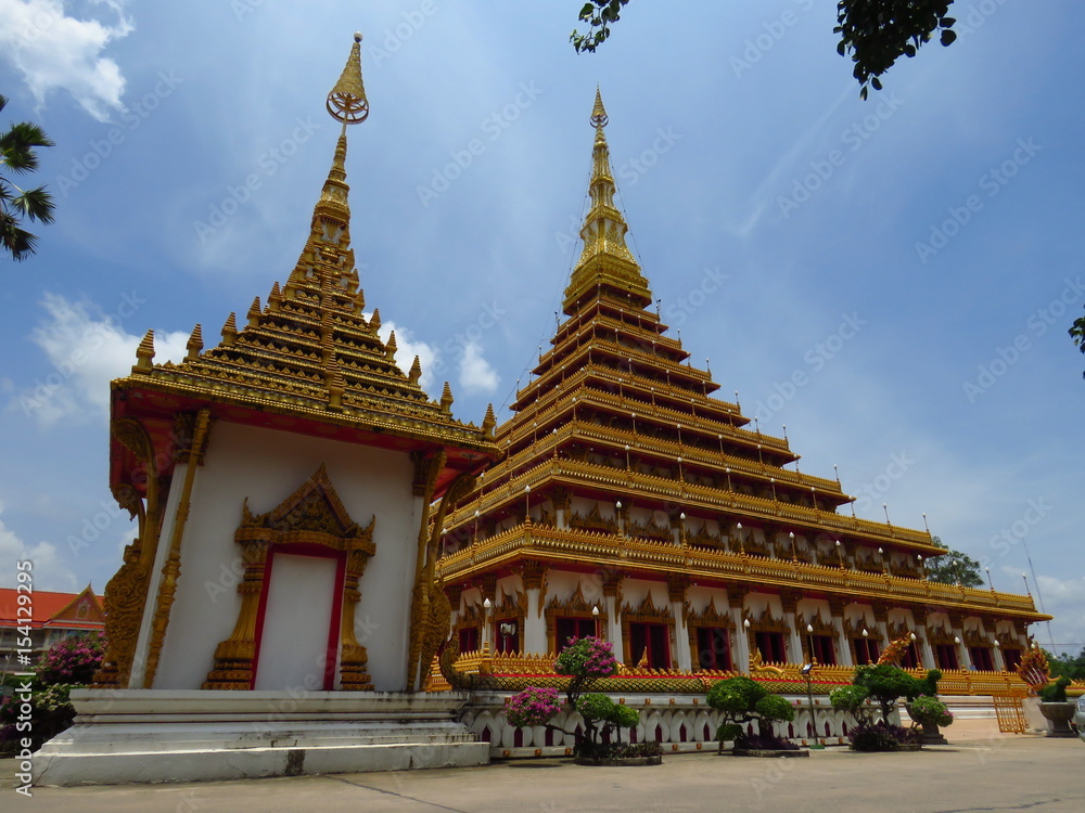 stupa build a 9th floor at Khon Kaen inThailand Phra Mahathat Kaen Nakorn 