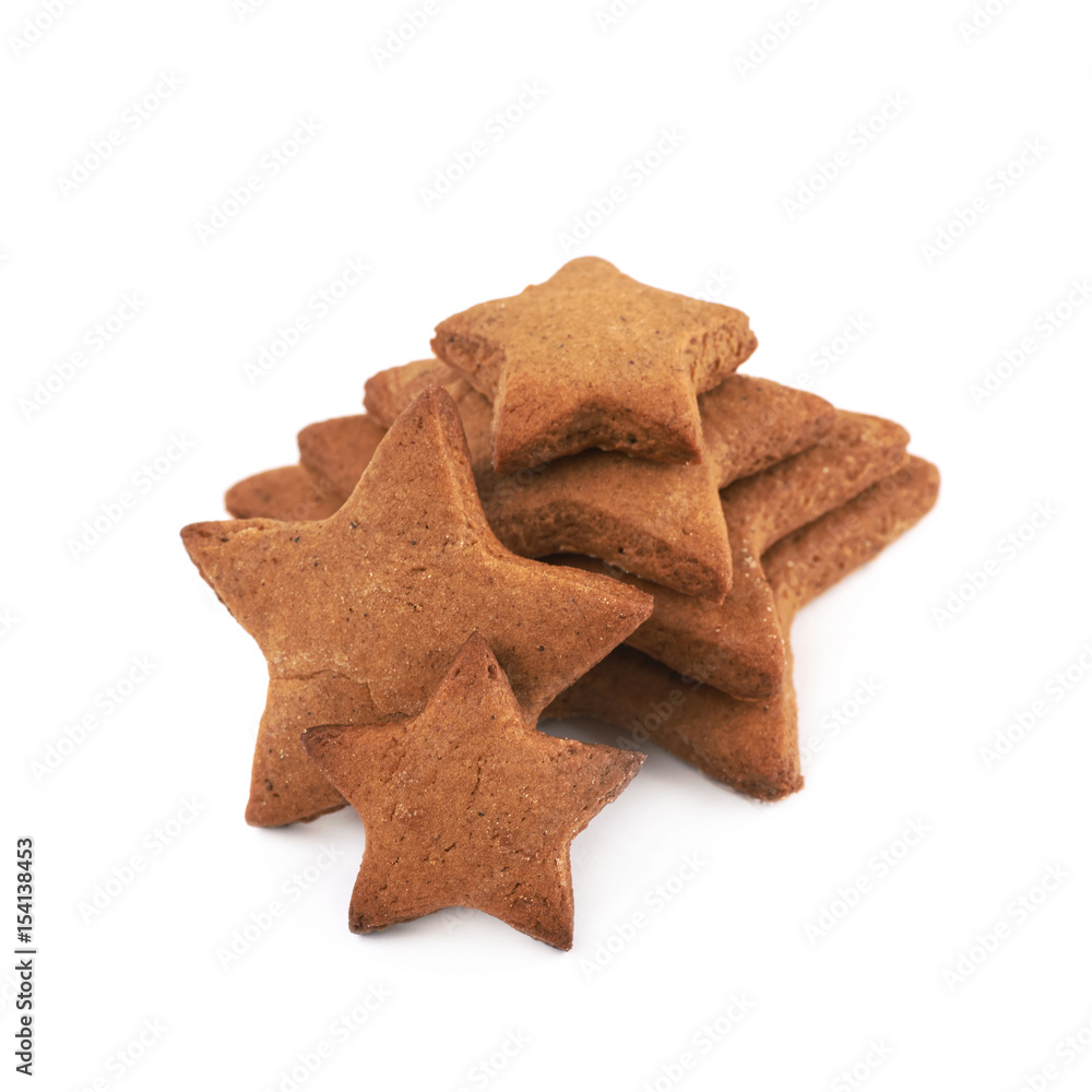 Star shaped cookie isolated Star shaped cookie isolated