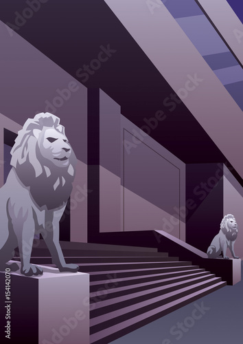 Art Deco Museum 2 / Cartoon museum or court building in Art Deco style. 