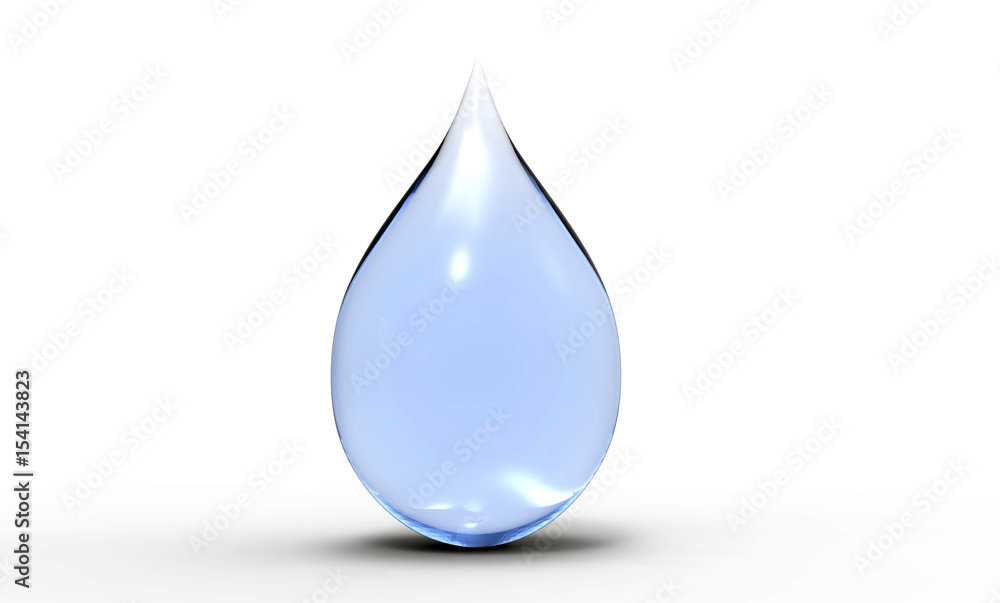Water Drop Blue color 3d render Illustration Water Drop Blue color 3d render Illustration