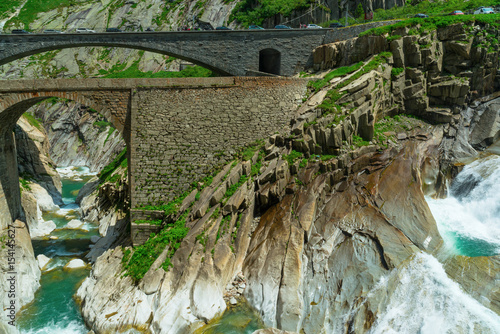 View of the Devil's Bridge, Andermatt, Switzerland