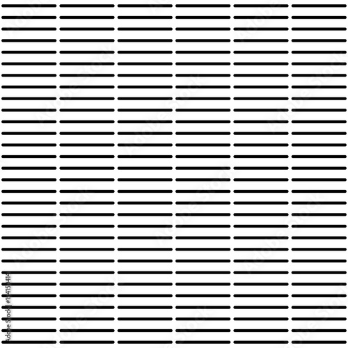 Abstract seamless pattern horizontal regular rounded lines, striped background. Japanese or Chinese bamboo table mat style. Black and white colors. Vector illustration.