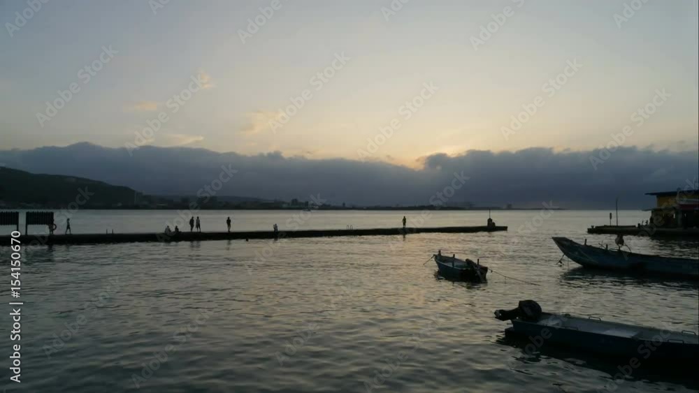 Sunset at the Tamsui river, time lapse Sunset at the Tamsui river, time lapse