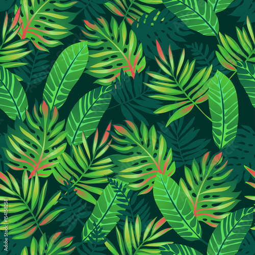 Tropical seamless pattern.