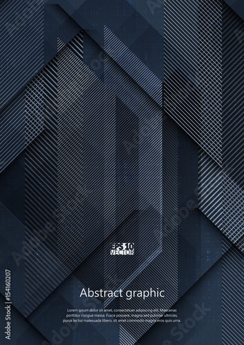Graphic illustration with geometric pattern. Eps10 Vector illustration.