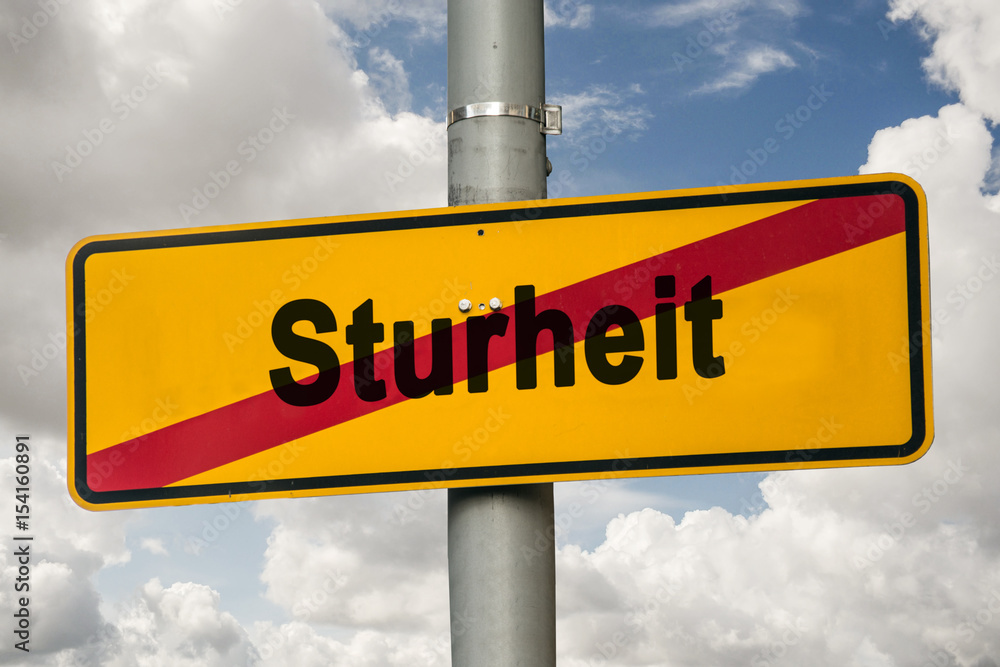 Schild 244 - Sturheit