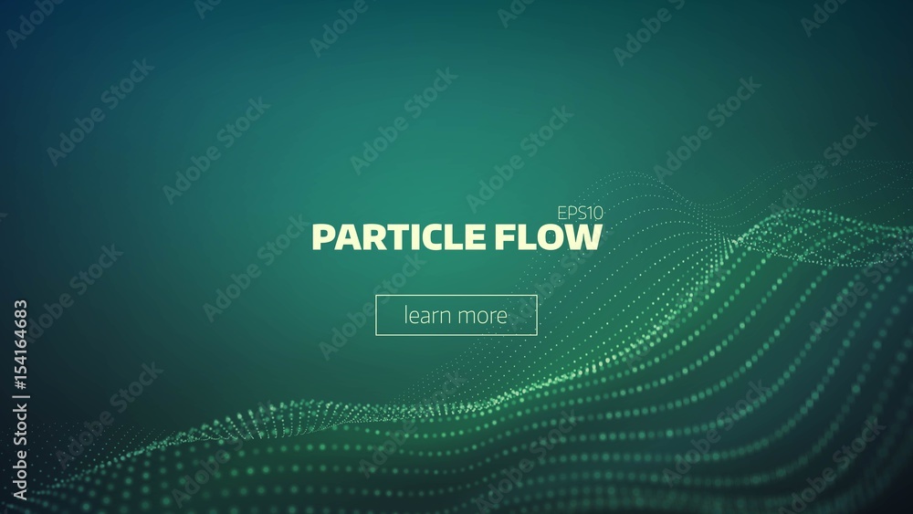 particle grid abstract background. Science minimal backdrop for presentation. Cyber wave
